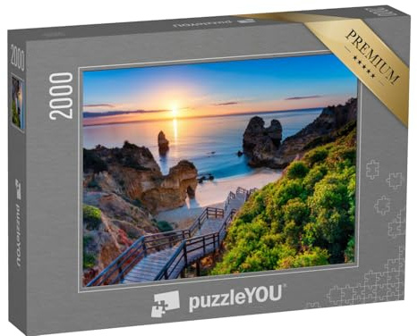 puzzleYOU: Puzzle 2000 Teile „Weg zum Camilo Strand an der Algarve, Portugal“ – aus der Puzzle-Kollektion Sommer, Portugal