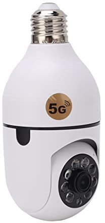 Telecamera Portalampada Telecamera con Lampadina WiFi da 2,4 GHz e 5G Telecamera di Sicurezza Wireless a 360 Gradi Telecamera di Sorveglianza Domestica Intelligente