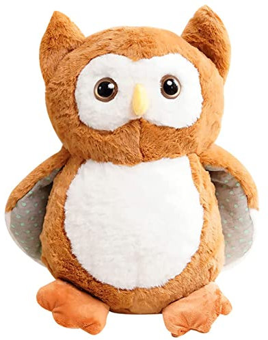 TROYSINC Eule Plüschtiere | Kuscheltier Eule | Flauschiges Stofftier Kawaii Eule Plüschkissen Spielzeug Geschenk gefüllt für Kinder Mädchen & Jungen (Braun,25cm)