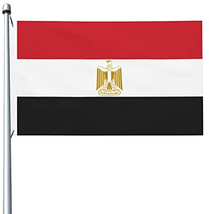 Drapeau de l'Égypte 0,9 x 1,5 m Drapeau Polyester – Drapeaux décoratifs d'extérieur durables