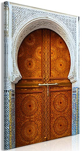 murando - Akustikbild Ethno Bilder Akustikschaum Hochleistungsschallabsorber Schallschutz Leinwand 1 tlg Wandbild Raumakustik Schalldämmung Tür Mandala Orient d-B-0300-b-a