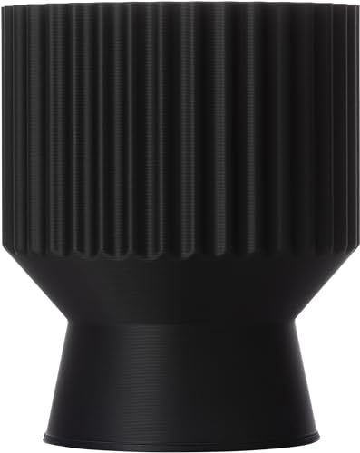 3D Vase Blumenvase Dekovase Aino 18cm für Schnitt-/ Trockenblumen | nachhaltig | Pampasgras (Schwarz)