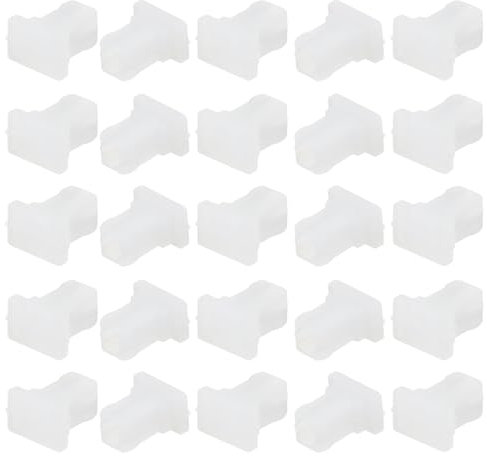 sourcing map 25pcs Optical Fiber Port Duct Covers Caps Silicone Plugs Protector for Laptop Computers, Clear