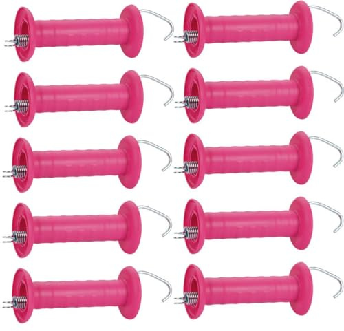 Agrarzone Torgriff Weidezaun mit Feder pink 10x Elektrozaun Tor Griff | mit Haken und Feder, Elektrozaun, Weidetor