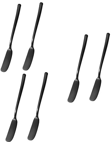 Cabilock 6stücke Buttermesser Multifunktionale Käseschneider Und Für Marmelade Und Dekoration Küchenutensilien Schwarz