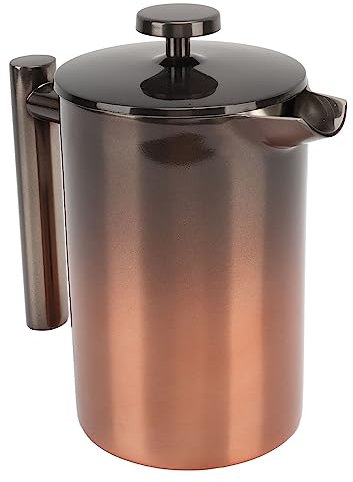 French Press Coffee Tea Maker 304 Stainless Steel French Press Hand-brewed Coffee Pot with Filter Double Layer Tea Pot with Filter Gradient Ramp for Home (800ml)