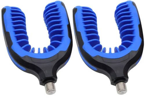 FiTspi 2 Stück Karpfenangeln Rutenauflage Kopf Greifer Rutengriffe, U-Auflage Butt Pod Rutenauflagen für Rod Pod Holder Pole Bracket Support Fishing Tools