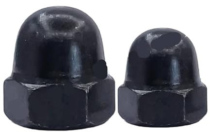 2–20 Stück Eichel-Hutmuttern M3 M4 M5 M6 M8 M10 M12 Edelstahl 304 oder Messing/schwarzer Stahl dekorative Hutmuttern Kappen Abdeckungen(Black steel,M6 10pcs)