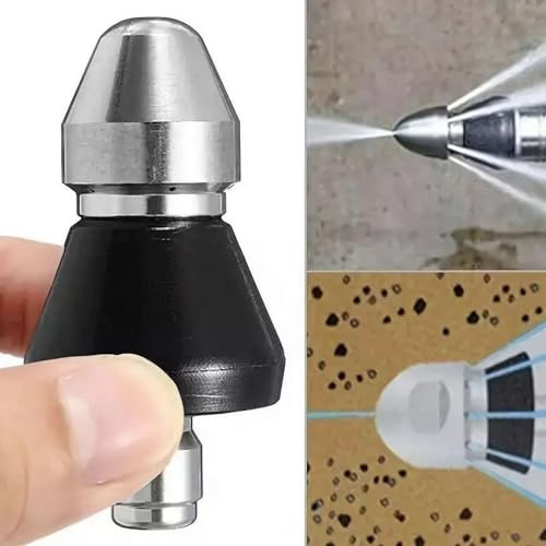 Herramienta de limpieza de alcantarillado, boquilla de alta presión para dragado y desatasco de tuberías, boquilla de chorro para lavadora a presión y removedor de obstrucciones de cabello