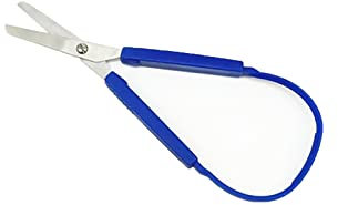 Tijeras de cocina, minitijeras de bucle de acero inoxidable, tijeras artesanales coloridas, tijeras para el hogar para cortar papel artesanal (Rot)