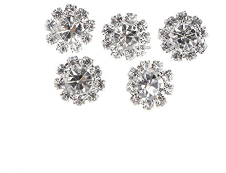 Lerpwige 5 Stück 12 mm runde Knöpfe für Strass-Schaft Nähen Handwerk Verzierung