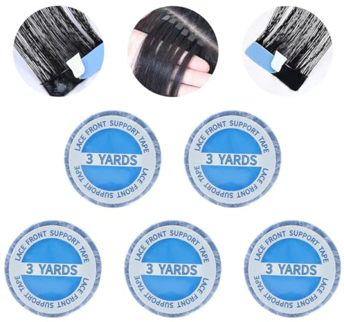 Bangbobi - Cinta Adhesiva para Extensiones de Cabello - 5 Rollos de Cintas Adhesivas para Extensiones Hechas de Material TPU, Resistente al Agua y al Sudor