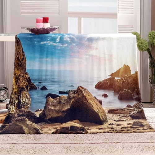 KQYLBM Océano Cobija 100 X 150 Cm Manta De Lana Manta De Pelo Suave Cobijas De Invierno