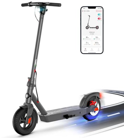 SISIGAD E Scooter 10 Zoll Elektroroller Erwachsene mit App, Electric Scooters 350W Motor 36V 10.4AH Batterie 20km/h Scooter elektrisch, E Roller Elektro Scooter mit Doppelbremse (Nein ABE)