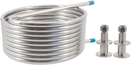 VCHICS Wärmetauscher, 1,5 25ft Heat Exchan Recirculated Mash System (HERMS) Spule 10/12 Durchmesser 1/2 AD Rohr Homebrew Würzekühler Für Fußbodenheizung, Warmwasserbereitung(10 inch Diameter)