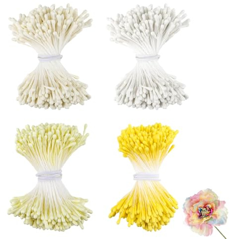 XRXYMQ Blumen Pistil 1400 Stück 4 Farben DIY Bastelzubehör Set