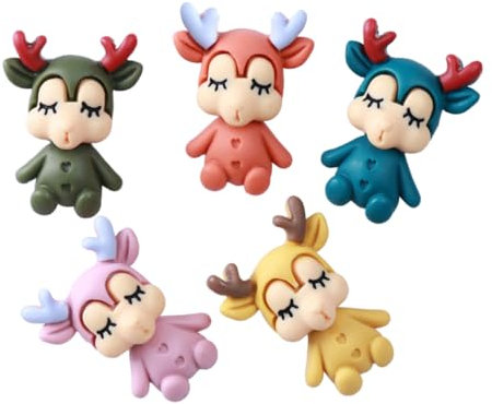 CIYODO 50stücke DIY REH Anhänger Cartoon REH Schmuck Harz Hängeanhänger Für Bastelarbeiten Mehrzweck Dekorationen DIY Hängeverzierung Gemischte Farben