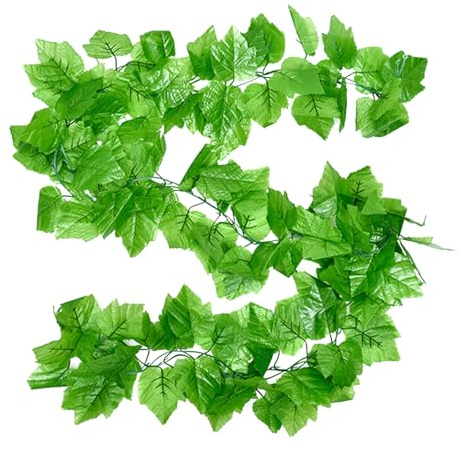 Bairdish Künstliche Weinreben, künstliche Hängepflanze, Dekoration, künstliche grüne Girlanden, hängende Blätter für Wand, Zuhause, Wohnzimmer, Hochzeit, Party, Innen- und Außenbereich, Dekoration (66