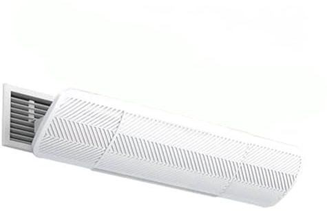 Conduit d'air réglable pour climatisation 56-97 cm Blanc plafond & montage mural Goulotte avec grille double couche (filtre latéral 60-98 cm)