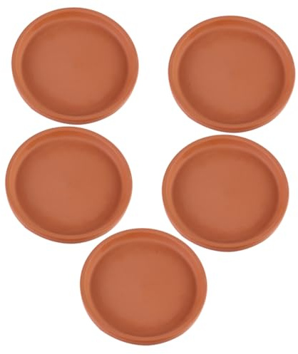 ROMISBABA 5 Pezzi Sottovasi in Terracotta Sottovaso per Vasi da e Antiscivolo Vassoio e per Fioriere da ed Esterno Resistente e Facile da