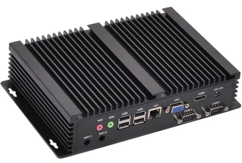 ANDAQI Fanless Industrial PC, Mini Computer, Celeron 2955U 2957U, Windows 11 Or Linux Ubuntu, IM03, AC WiFi, BT, VGA, HDMI, LAN, 2 x COM RS232, 6 x USB2.0, 4G RAM, 128G SSD