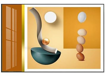 Pittura decorativa for scatola del contatore Sollevare il coperchio che copre la scatola elettrica Pittura murale in porcellana di cristallo adatta(A,50x70cm)