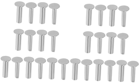VERDANVERSE Rivets pour Manche de Couteau en Acier Inoxydable 2.0 Mm, Fixations Robustes pour Couteaux de Chef, Accessoires pour Réparation et Fabrication de Manches en Bois, 14 Paires