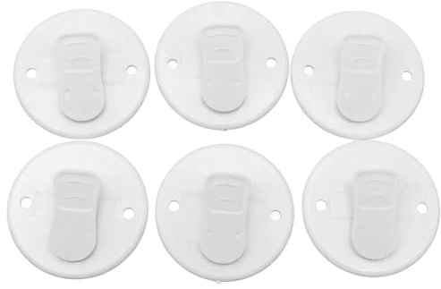 6 Pack Shower Curtain Clips Self Adhesive Shower Curtain Clips Windproof Curtain Clips for Bathroom Shower Splash Guard White