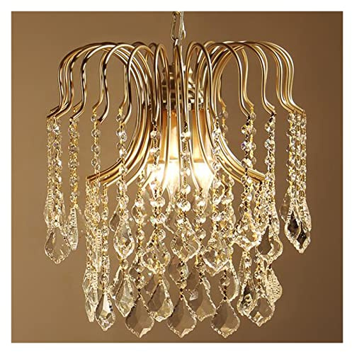 Deckenkronleuchterlampe, Kristallleuchter Moderner K9 Kristall runder Kronleuchter elegant hängende Anhängerlampe Kleine kreative Leuchten Wohnzimmer Küche Insel