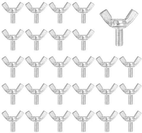 QUARKZMAN 40 Pcs Tornillos De Mariposa M5x10mm Tornillos De Ala Para Hogar | De Acero Al Carbono Zincados, Máquinas Y Equipos Electrónicos