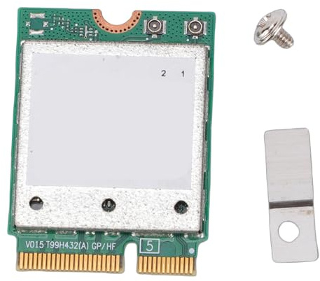 ASHATA Tarjeta Inalámbrica WiFi 7, QCNCM865 5.8Gbps M.2 WiFi 7 Tarjeta de Red Inalámbrica para Computadora Portátil, 2.4G 5G 6GHz Triple Banda, 2x2, 4K QAM, Interfaz de Antena 2x2