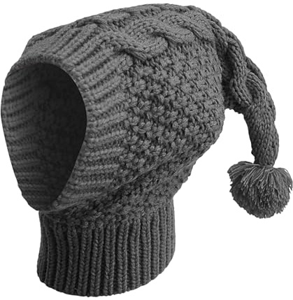Gorro de Punto para Perro con Orejera, Gorro de Punto para Perro - de Punto Suave para otoño e Invierno para Perros,Linda Ropa para Mascotas, protección para el Cuello y la Cabeza, Gorro Tejido