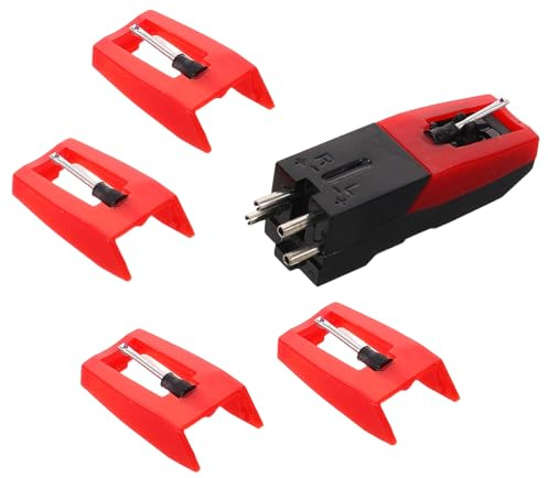 ERINGOGO Set Puntine di Ricambio per Giradischi Stilo ad Alta Fedeltà, Accessori per Testina Fonografo Compatibili Dischi in Vinile, Sostituzione Rapida per Home Entertainment e Dj