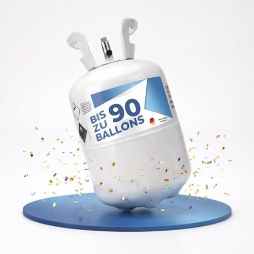 Magnum Ballongas [für 90 Luftballons]– Helium Balloon Gas für bis zu [90 Luftballons] – Ballongas - Helium Gasflasche XXL (bis zu 90 Ballons)