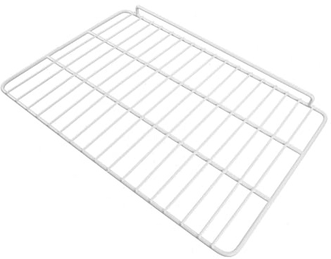 CHILDWEET Séparateur de réfrigérateur en acier inoxydable, étagère à grille pour congélateur, blanc, 43,5 x 30 cm, organisation polyvalente, compartiment frigo, dortoir
