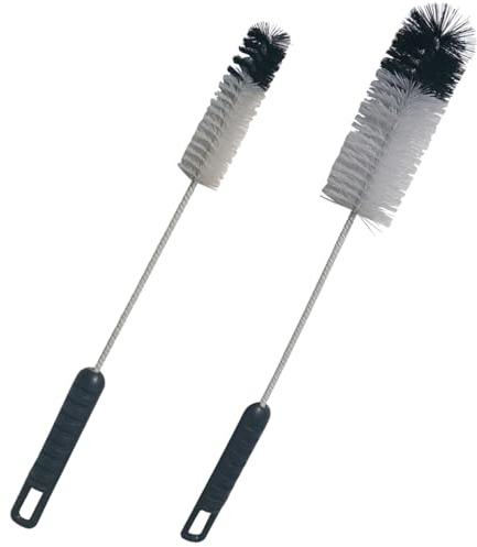 Condello Casa Flaschenbürste Twist Bottle Brush Spülbürsten Set Flaschenreiniger Reinigungsbürste Gläserbürste Reagenzglasbürste Tassenbürste Schlauchbürste Rohrbürsten Topfbürste Dünn und Lang (2) | Großer, kleiner, biegbarer, flexibler Allzweckreiniger für schmalen Hals, Wasser, Bier, Wein, Babyflaschen, Flaschen, Rohre