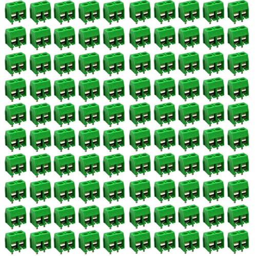 RUNCCI-YUN 100PCS300V10A 5mm Pitch PCB Mount Screw Terminal Block