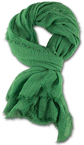 fashionchimp BASIC-Schal für Damen mit weichem Fransensaum, Tuch in leichter Qualität mit Baumwolle, einfarbig