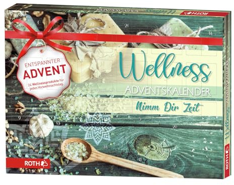 ROTH Wellness-Adventskalender Nimm dir Zeit gefüllt mit Wellnessartikeln, Entspannungs-Kalender zur Vorweihnachtszeit