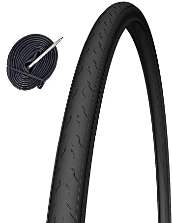 1 pneu déestone 700 x 23 C + chambre à air vélo de course noir (23-622)