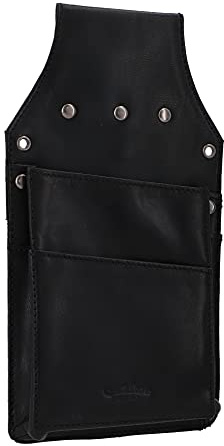 Gusti Kellnertasche Leder - Alisa Damen und Herren Gürteltasche Kellnertasche Kellnerbörse Kellnerholster Kellnergürtel Schwarz Leder