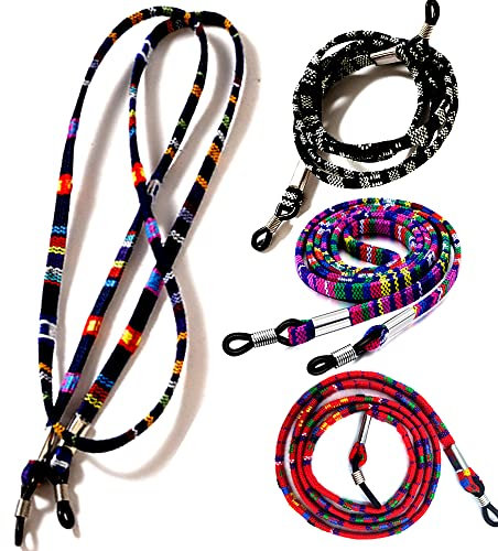 HGDGears 4 Stück Brillenbandkette,verstellbarer Sonnenbrillenhalter,Brillenhalter,Sonnenbrillenschnur für Dekoration und Sport
