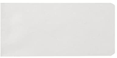 Flachbeutel Kraftpapiertüten, 100 Stück Kraft Umschlag Klein Kraftpapiertüten Mini Papiertüten Waren Butterbrottüten Pralinen Schmuck Samentüten Candy Tüten Mini Geschenktüten Papier-Weiß-22x11cm