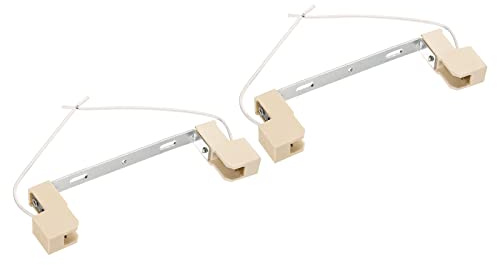 PATIKIL 2-Pack R7S Fassung keramische Lampenfassung 135mm silbern weiß | Halogen Kolbenhalter Konverter Anchluss doppelseitig, mit Draht
