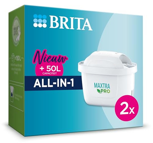 BRITA Maxtra Pro All-in-1 Filterkartuschen – reduziert Pestizide, Herbizide und Medikamentenrückstände, Substanzen wie Chlor, Kalk und bestimmte Metalle; Größe 2; Farbe Wit