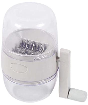 Gralara Spice Mill Nut Chopper Multipurpose Removable Manual Hand Crank Mini Spice Grinder Dry Fruit Grinder for Walnuts Beans Filberts Coffee Bean, White