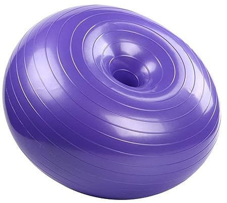 INOOMP Yoga Hilfsball Donut Form Gymnastikball PVC Anti Burst Fitnessball Balance Trainer rutschfest Für Yoga Pilates Workout Zu Hause