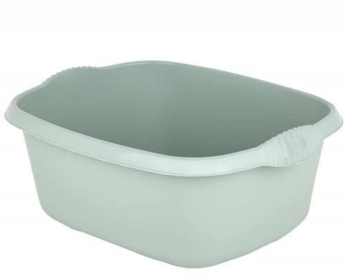 Aurora - 39cm High-Grade Rectangular Washing Up Bowl Basin With 12L Capacity (Silver Sage)