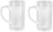 2PCS Beer Mug, Beer Glasses Beer Stein Glass Beer Stein Acrylic Beer Glass Glass Beer Mugs with Handles 500ml Big Glass Cup