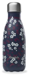 Qwetch - Bouteille Isotherme Originals Hanami Bleu 260ml - 24h Froid et 12h Chaud - Etanche & Réutilisable - Gourde inox isotherme pour Sport, Voyage, Bureau, Randonnée